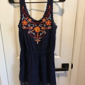 Embroidered romper